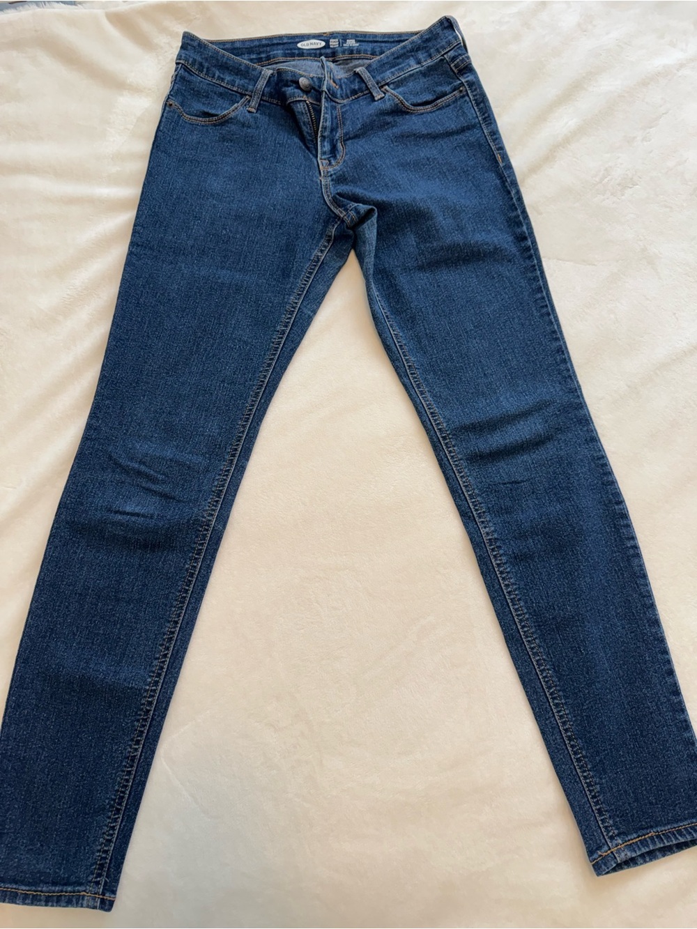 Old Navy Dark Wash Blue Super Skinny Mid-Rise Jeans Size 2 Petite